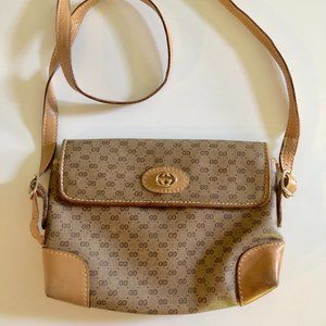 Vintage 80s micro GG Gucci crossbody bag purse